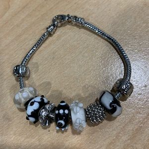 Silver plated charm bracelet
